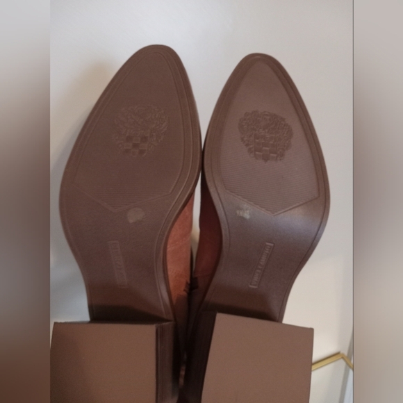 Vince Camuto Kenidra Water-Repellent Slouch Boot Color Warm Caramel Size 9 - Picture 8 of 11